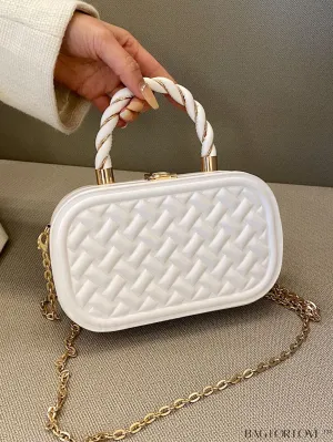 BagForLove - Compact & Chic PU Square Bag with Stylish Stitching