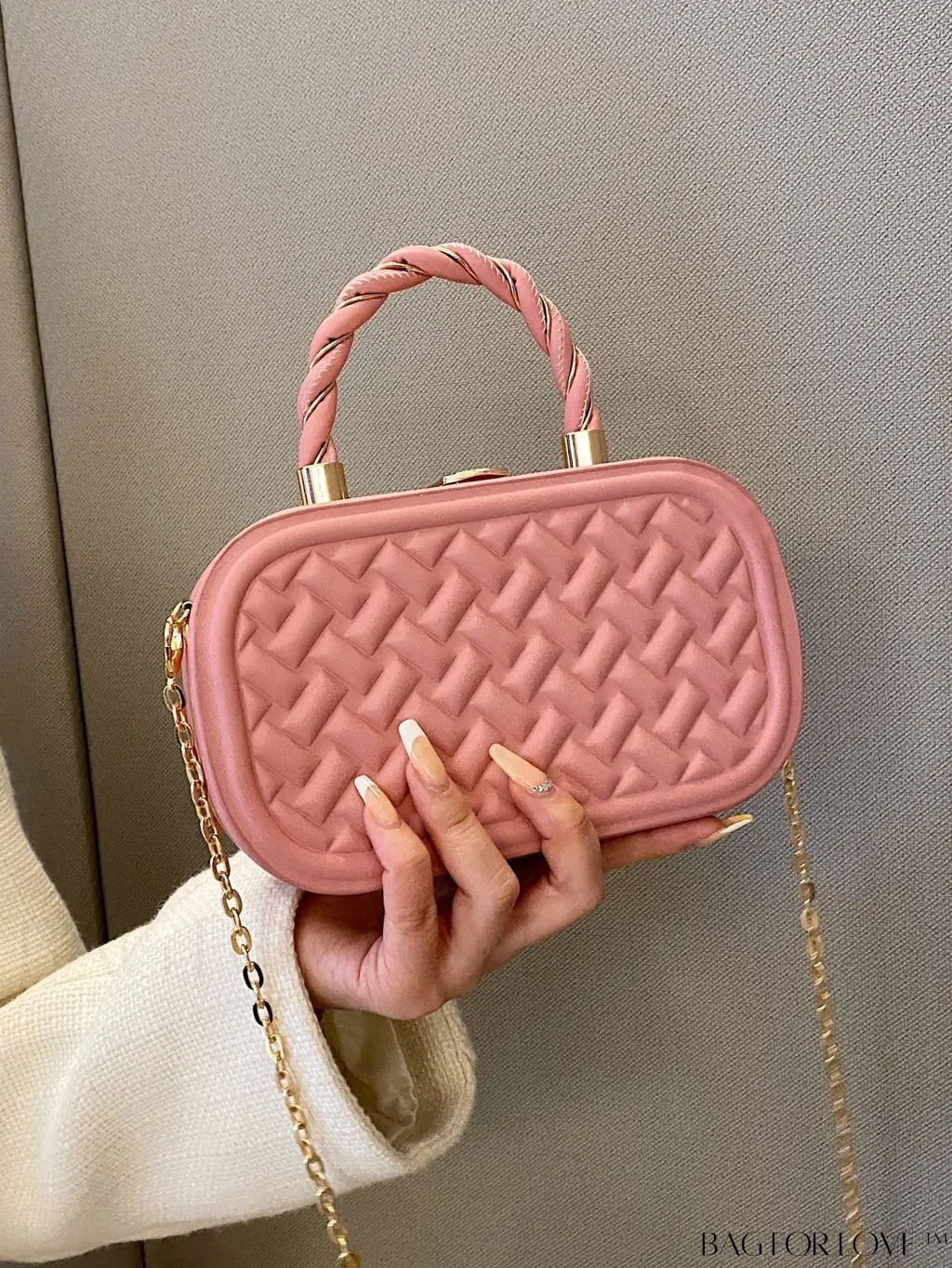 BagForLove - Compact & Chic PU Square Bag with Stylish Stitching