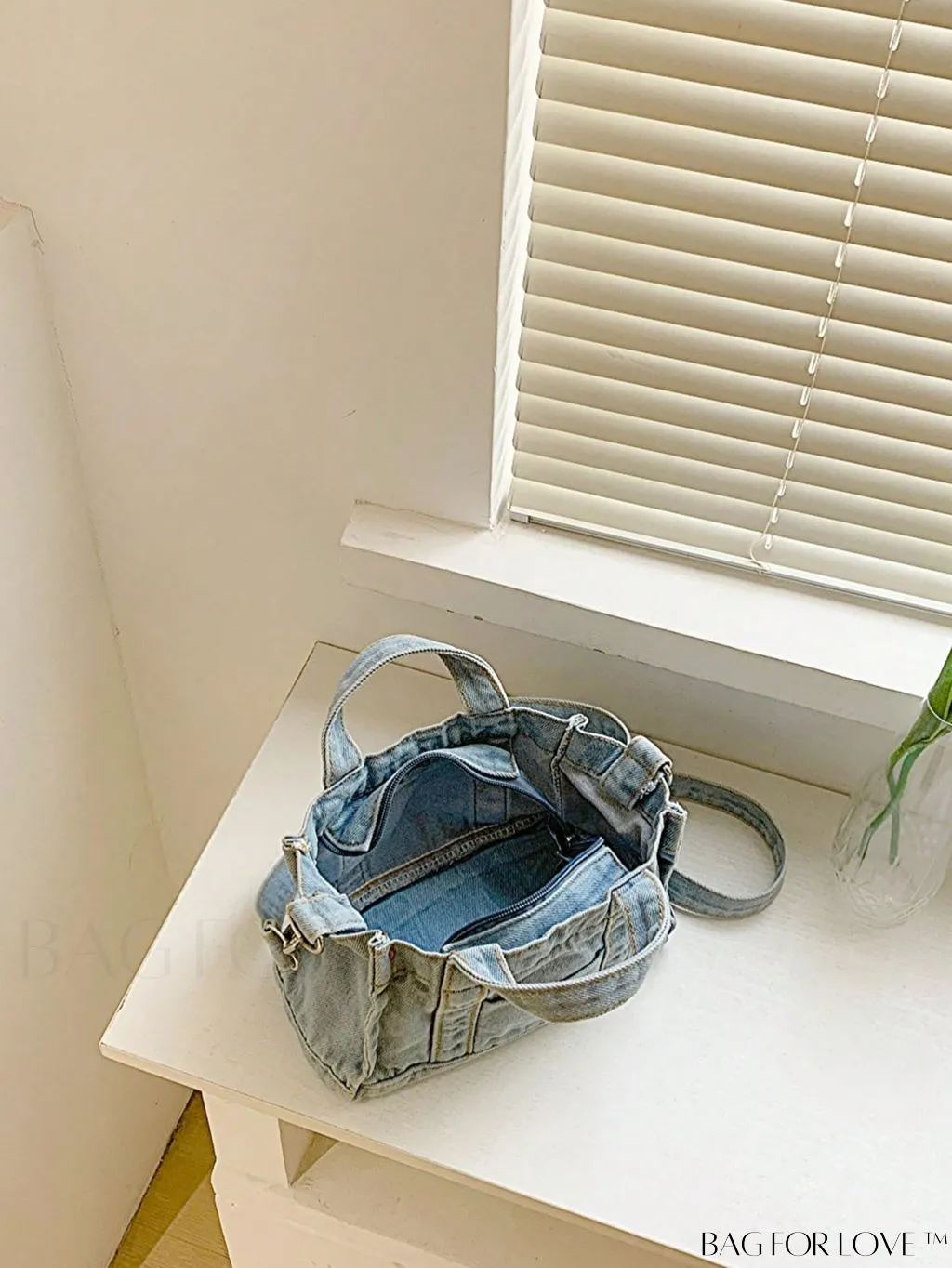 BagForLove - Compact Denim Square Bag - Sleek and Stylish