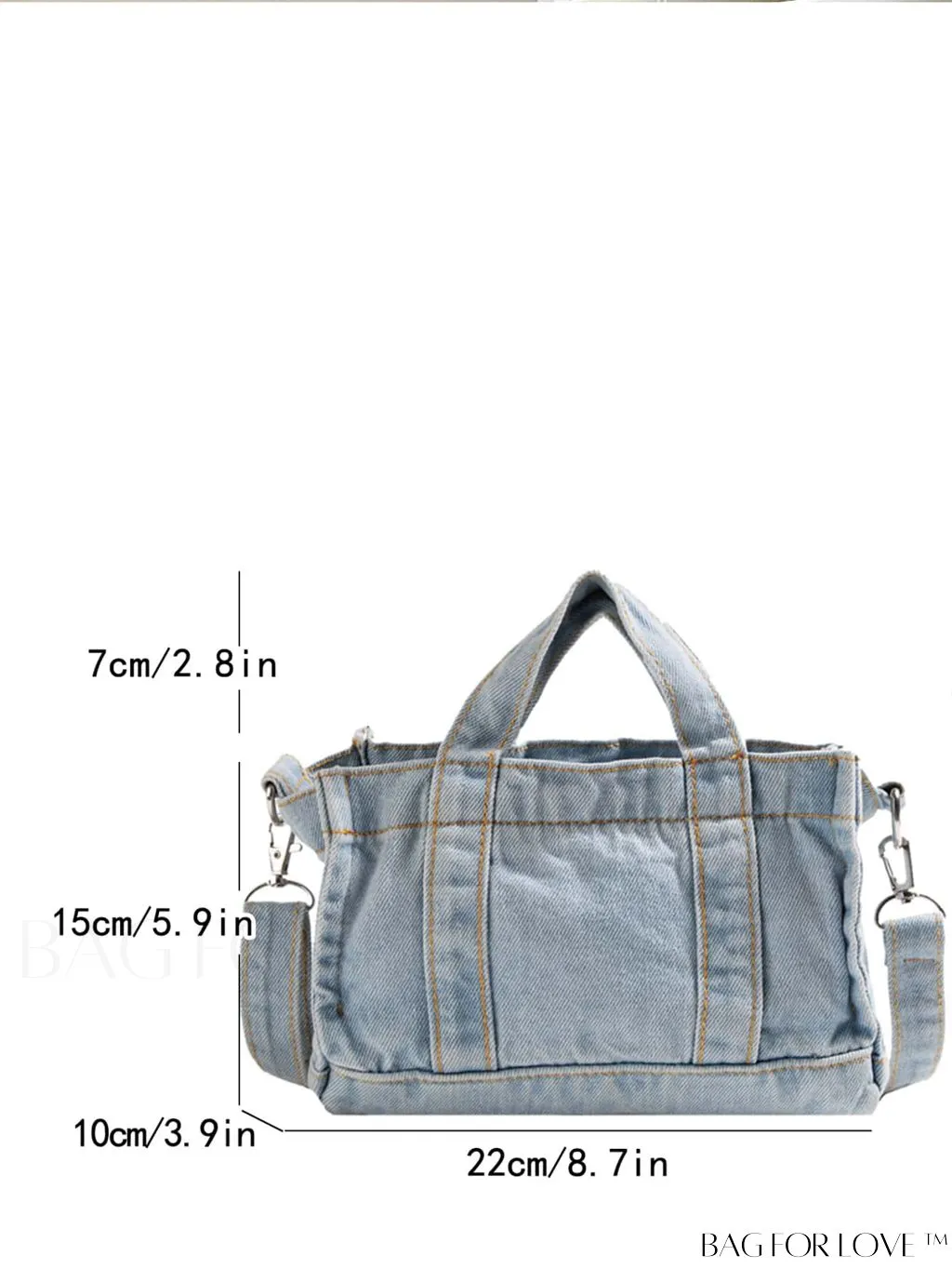 BagForLove - Compact Denim Square Bag - Sleek and Stylish