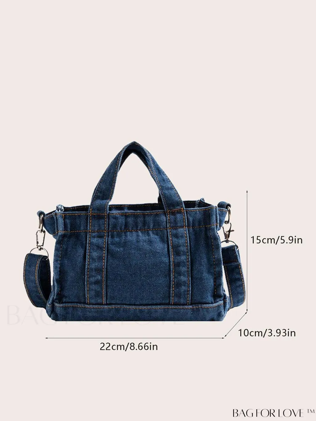 BagForLove - Compact Denim Square Bag - Sleek and Stylish