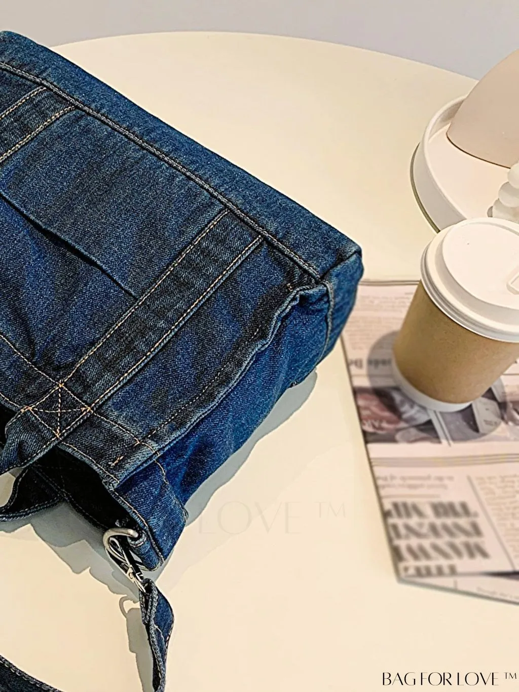 BagForLove - Compact Denim Square Bag - Sleek and Stylish