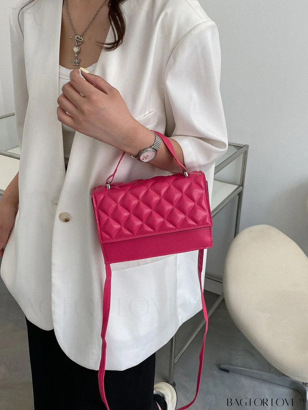 BagForLove - Compact Quilted Satchel: Petite and Polished!