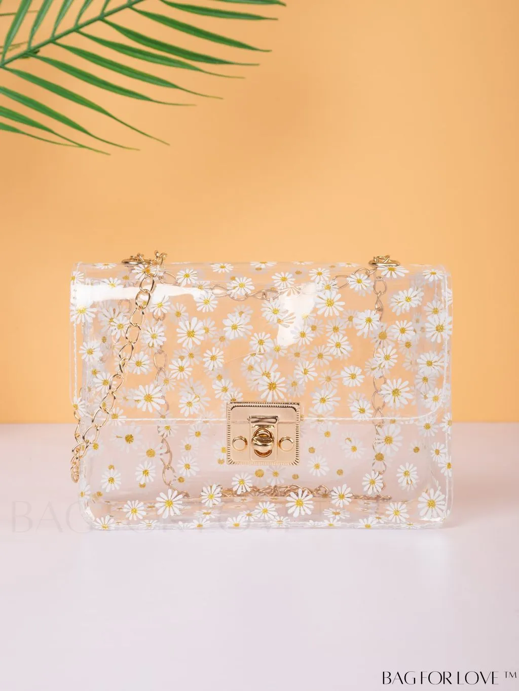 BagForLove - Dainty Daisy Twist Lock Crossbody: Compact Style for Everyday Elegance