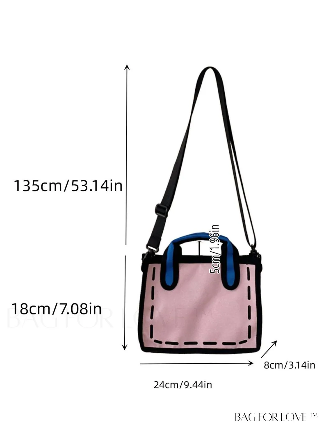 BagForLove - Double-Handle Nylon Satchel Bag with Contrast Binding