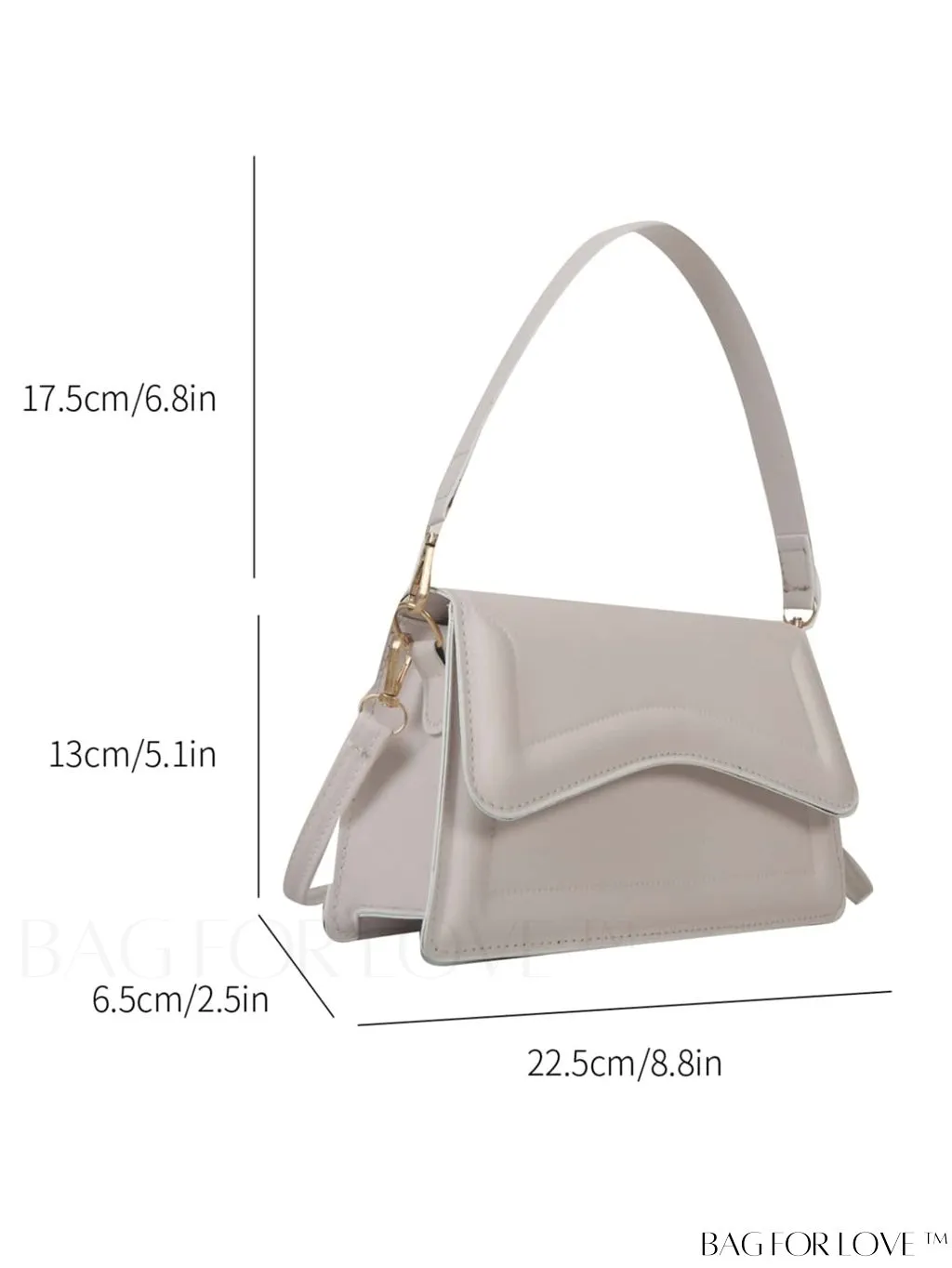 BagForLove - Elegant Black PU Mini Square Flap Bag with Top Handle