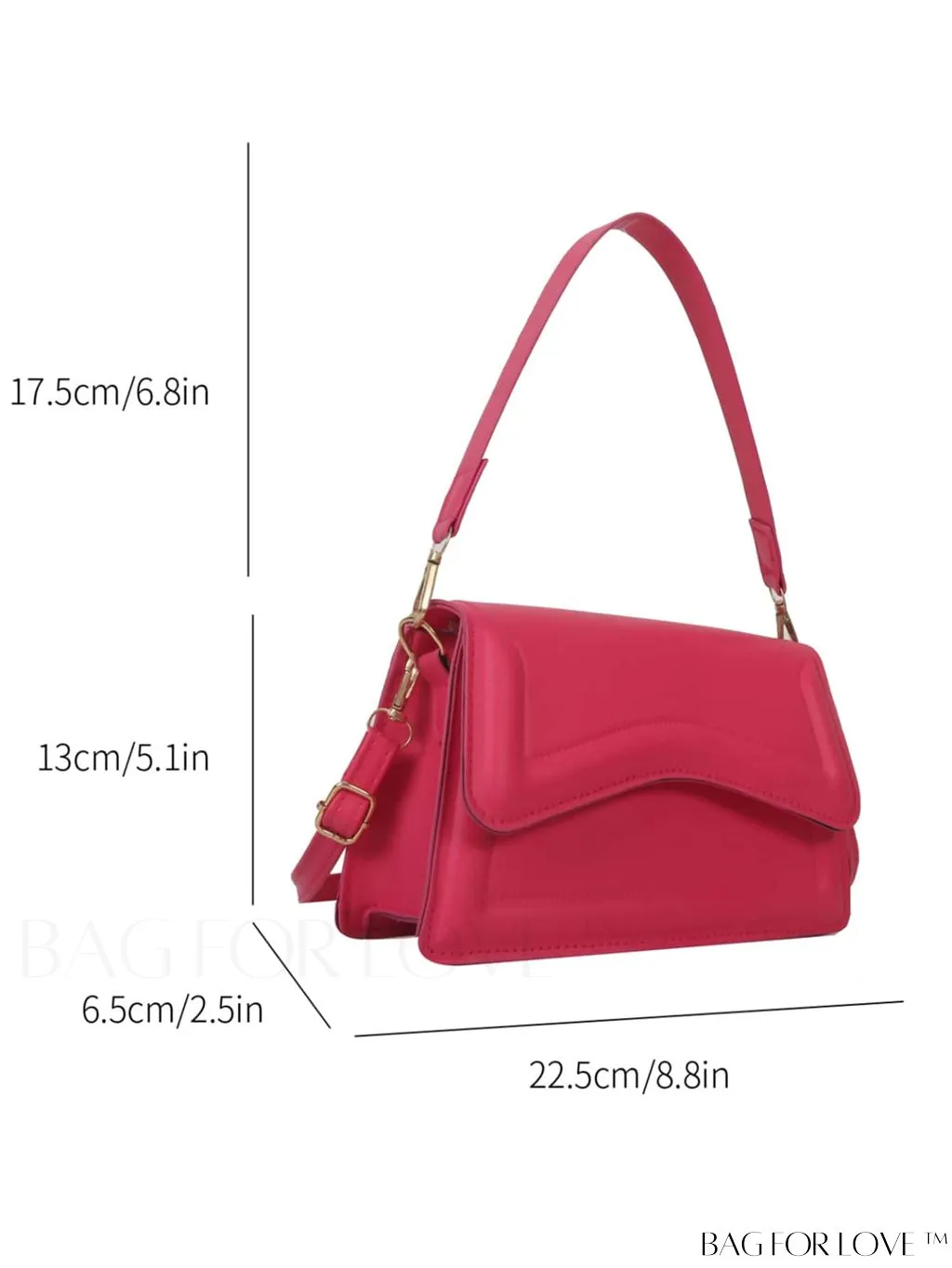 BagForLove - Elegant Black PU Mini Square Flap Bag with Top Handle