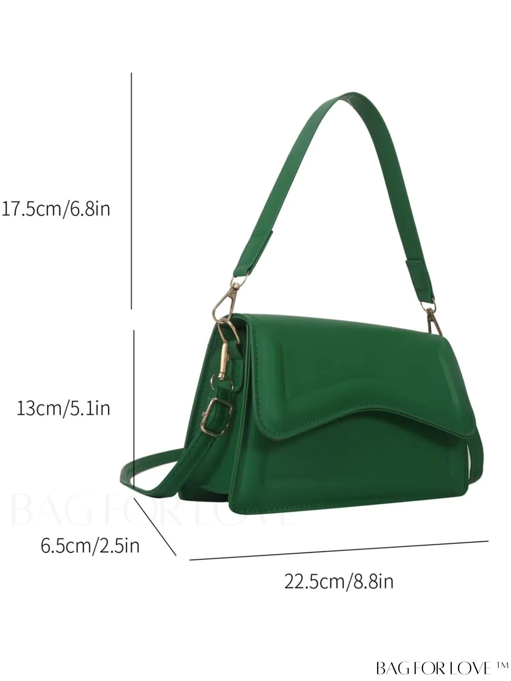 BagForLove - Elegant Black PU Mini Square Flap Bag with Top Handle