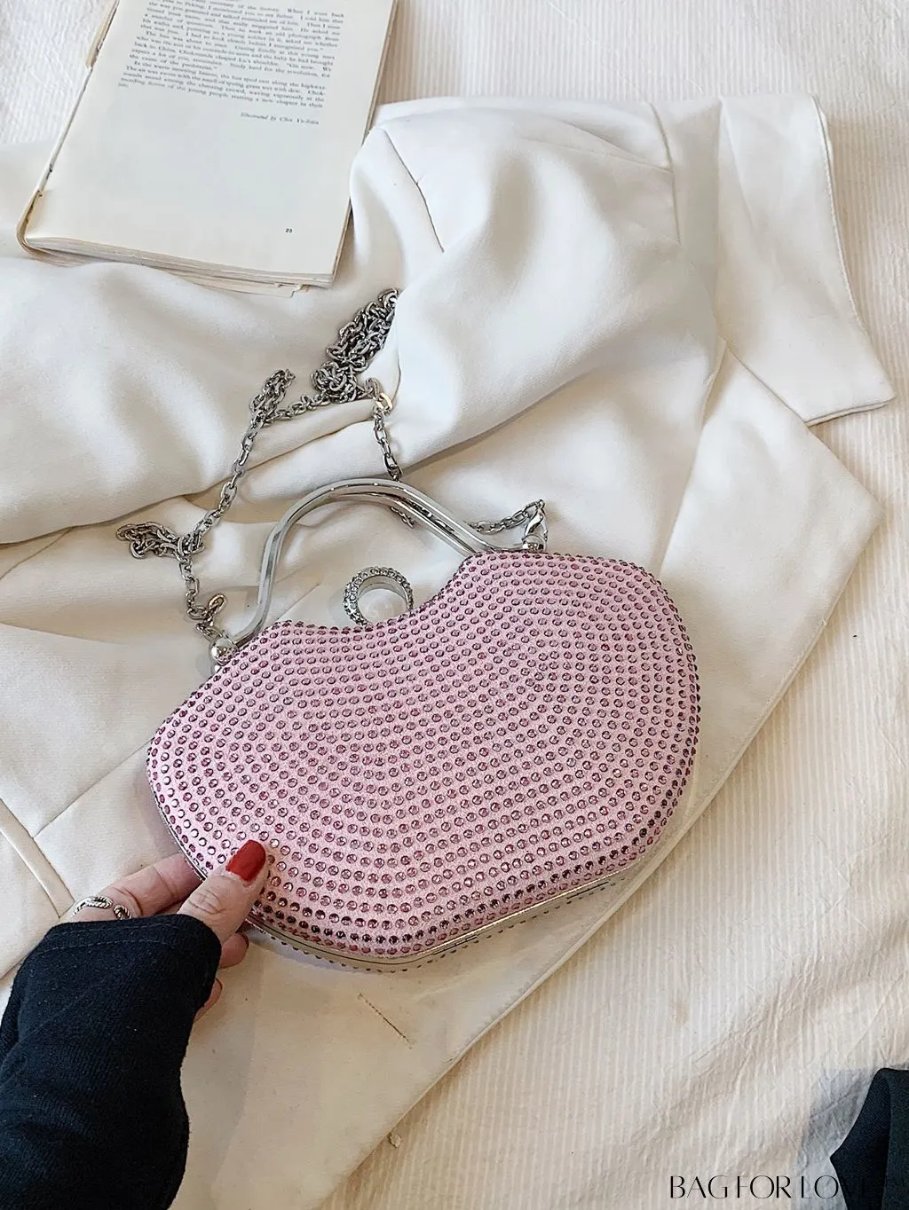 BagForLove - Elegant Rhinestone Evening Clutch, Perfect for Any Special Occasion