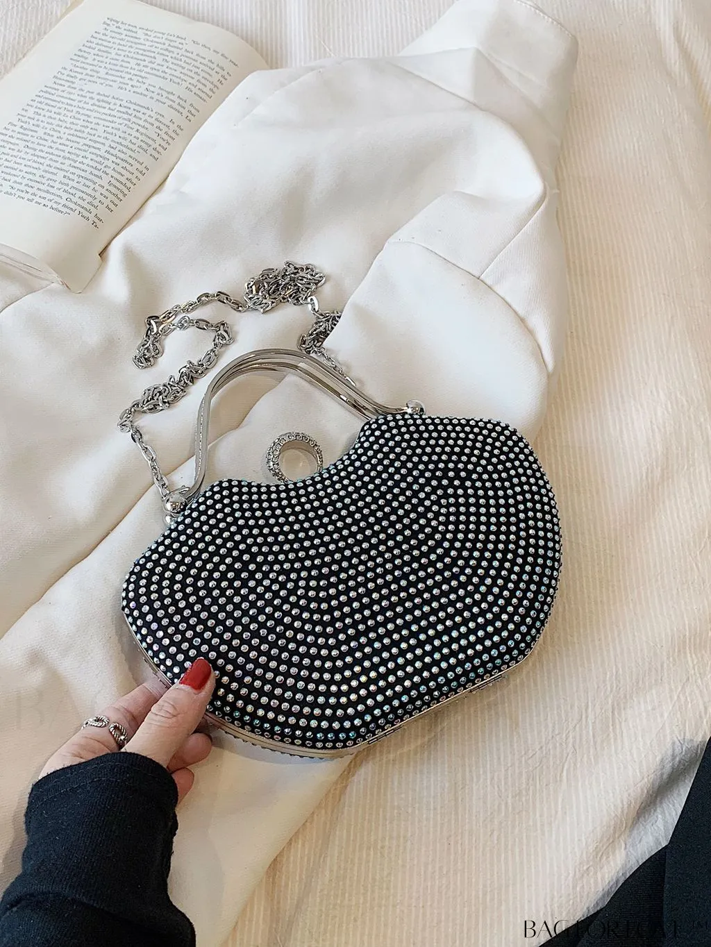 BagForLove - Elegant Rhinestone Evening Clutch, Perfect for Any Special Occasion