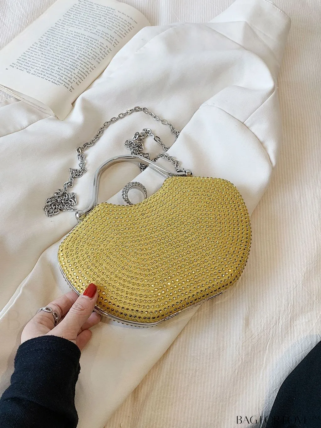 BagForLove - Elegant Rhinestone Evening Clutch, Perfect for Any Special Occasion