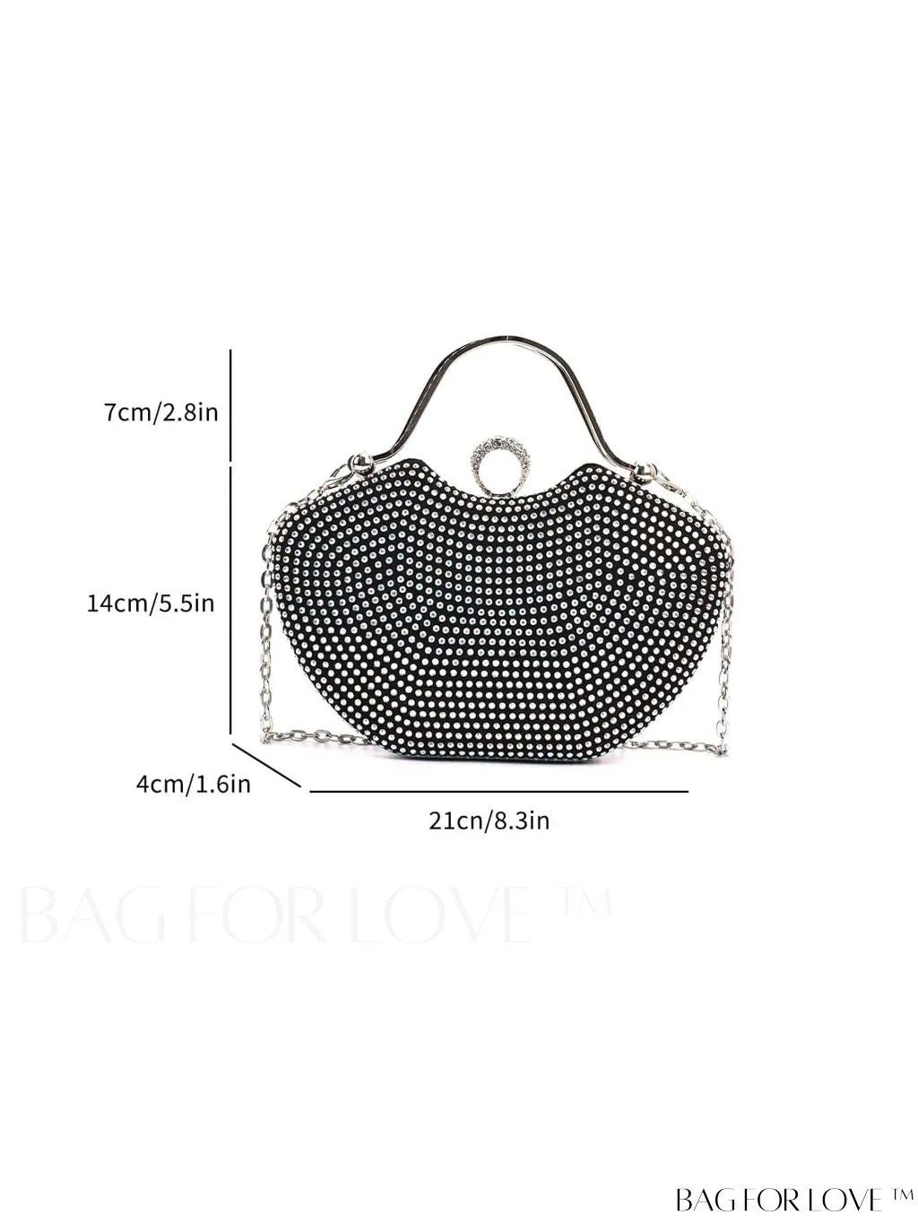 BagForLove - Elegant Rhinestone Evening Clutch, Perfect for Any Special Occasion