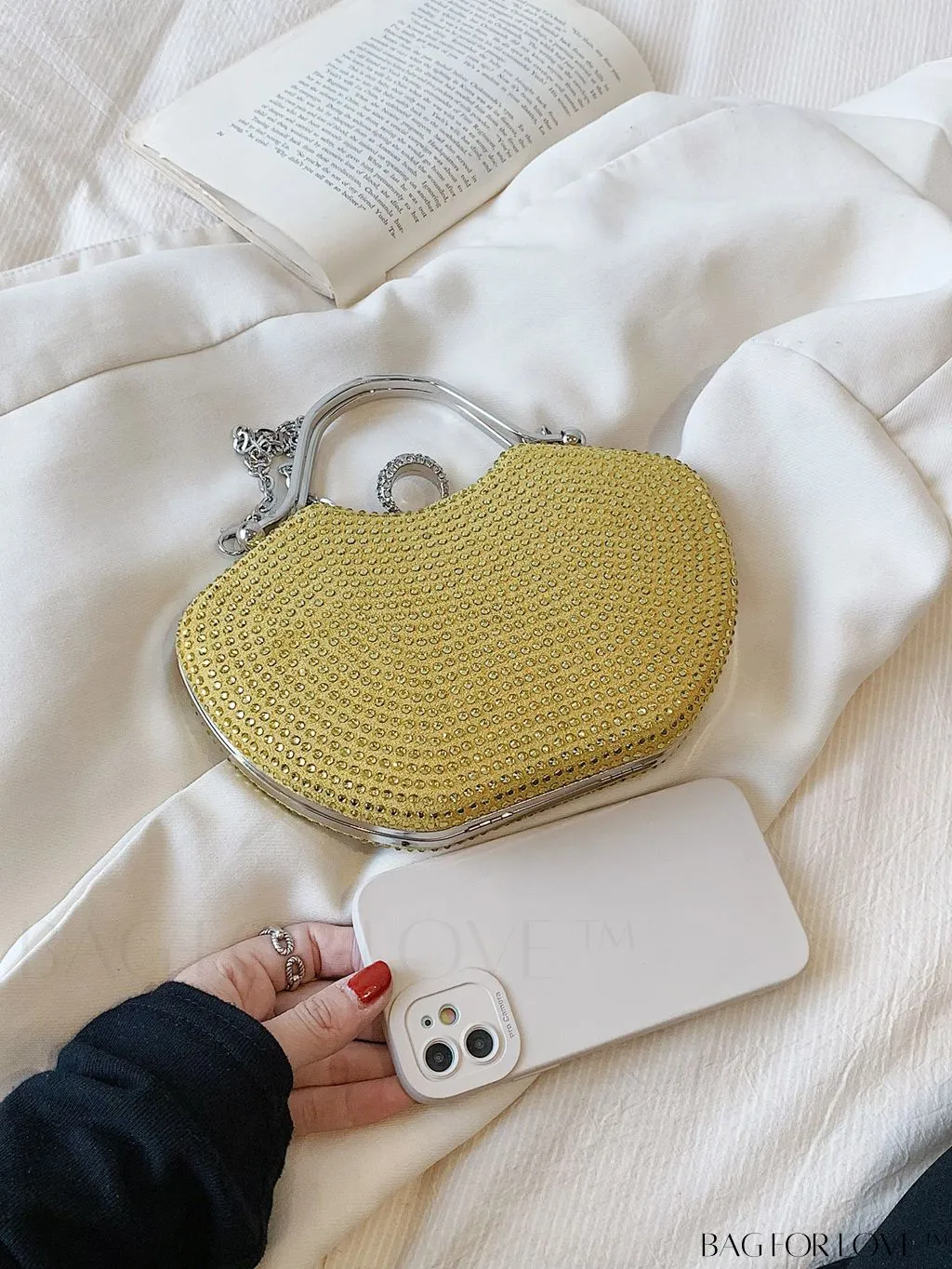 BagForLove - Elegant Rhinestone Evening Clutch, Perfect for Any Special Occasion