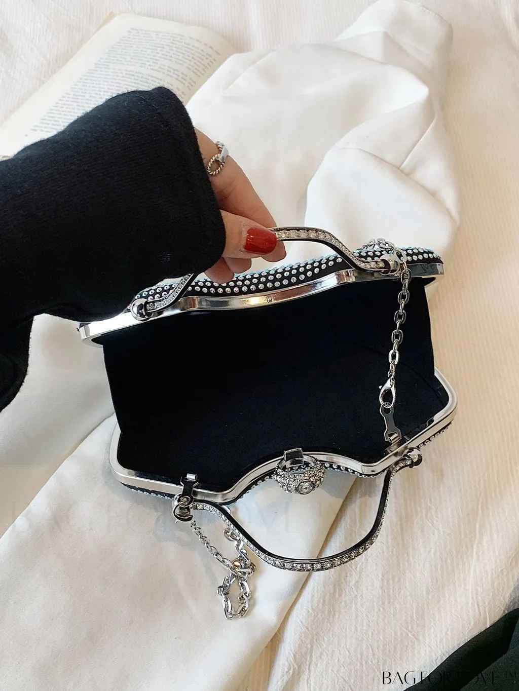 BagForLove - Elegant Rhinestone Evening Clutch, Perfect for Any Special Occasion