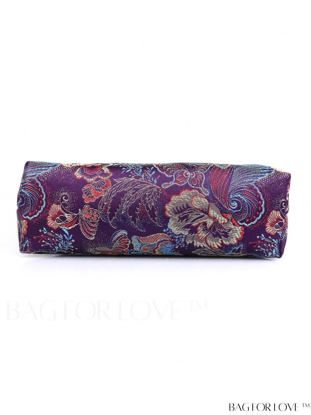BagForLove - Embroidered Butterfly & Flower Small Satchel Bag with Kiss Lock Chain
