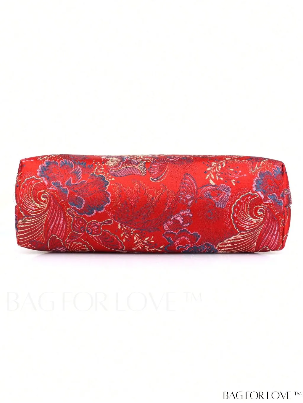 BagForLove - Embroidered Butterfly & Flower Small Satchel Bag with Kiss Lock Chain