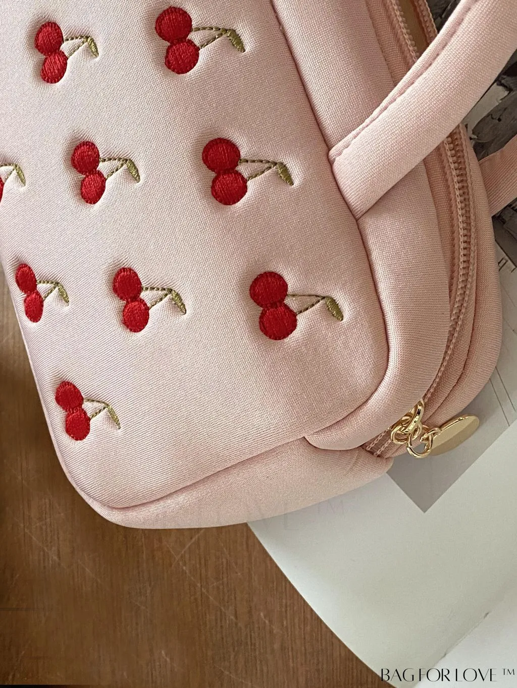 BagForLove - Embroidered Strawberry Mini Boston Bag