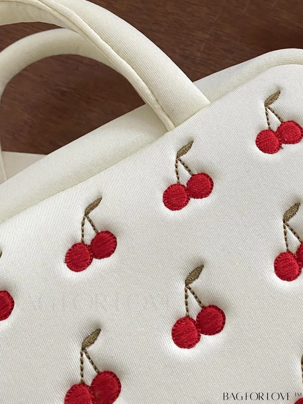 BagForLove - Embroidered Strawberry Mini Boston Bag
