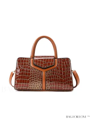 BagForLove - Large Capacity Crocodile Pattern Handbag: Fashionable, Elegant, and Versatile