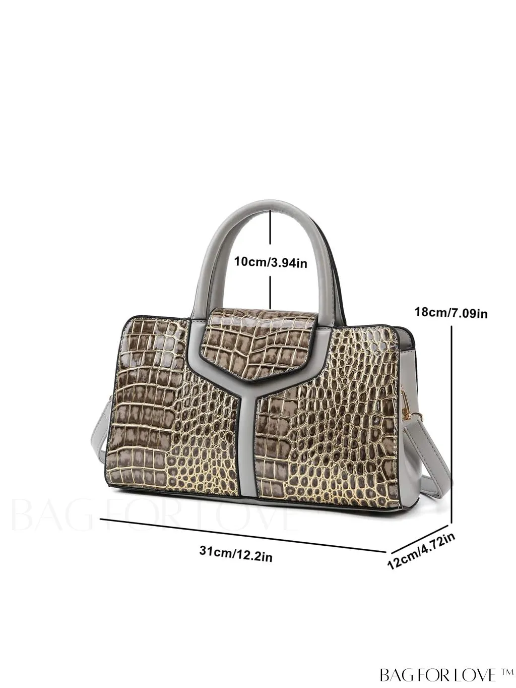 BagForLove - Large Capacity Crocodile Pattern Handbag: Fashionable, Elegant, and Versatile