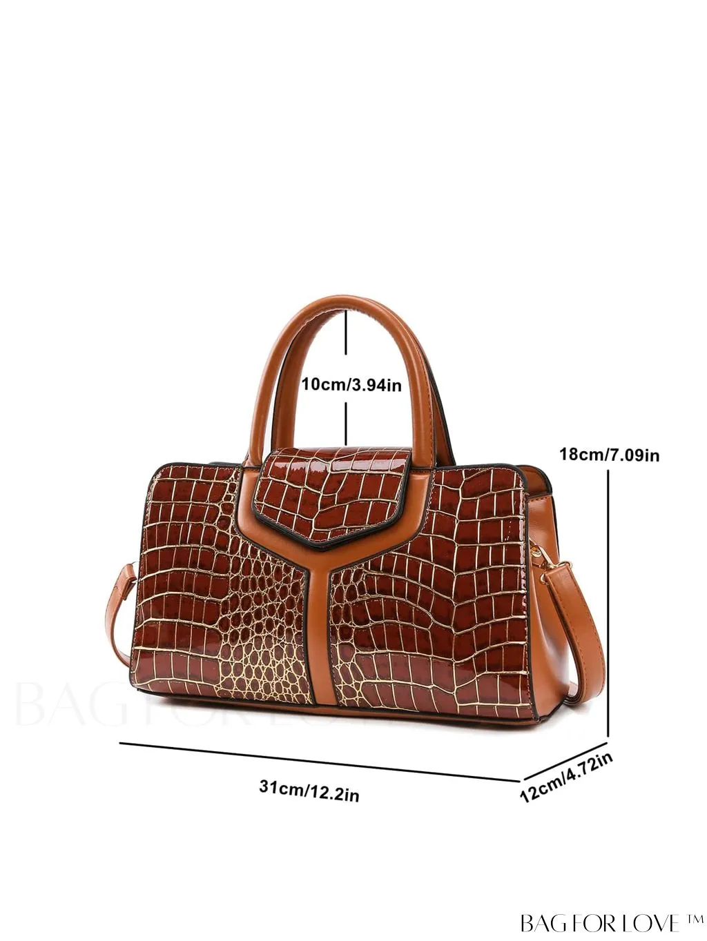 BagForLove - Large Capacity Crocodile Pattern Handbag: Fashionable, Elegant, and Versatile
