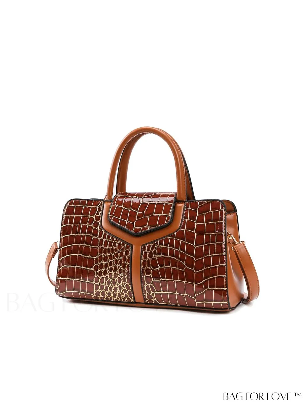 BagForLove - Large Capacity Crocodile Pattern Handbag: Fashionable, Elegant, and Versatile