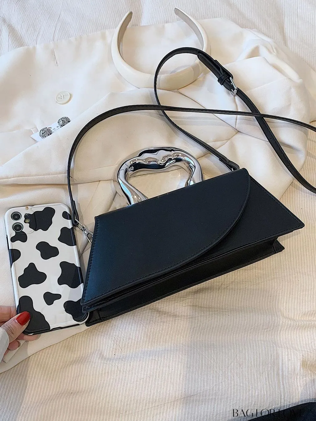 BagForLove - Medium Square Top Handle Bag - Sleek and Streamlined Design