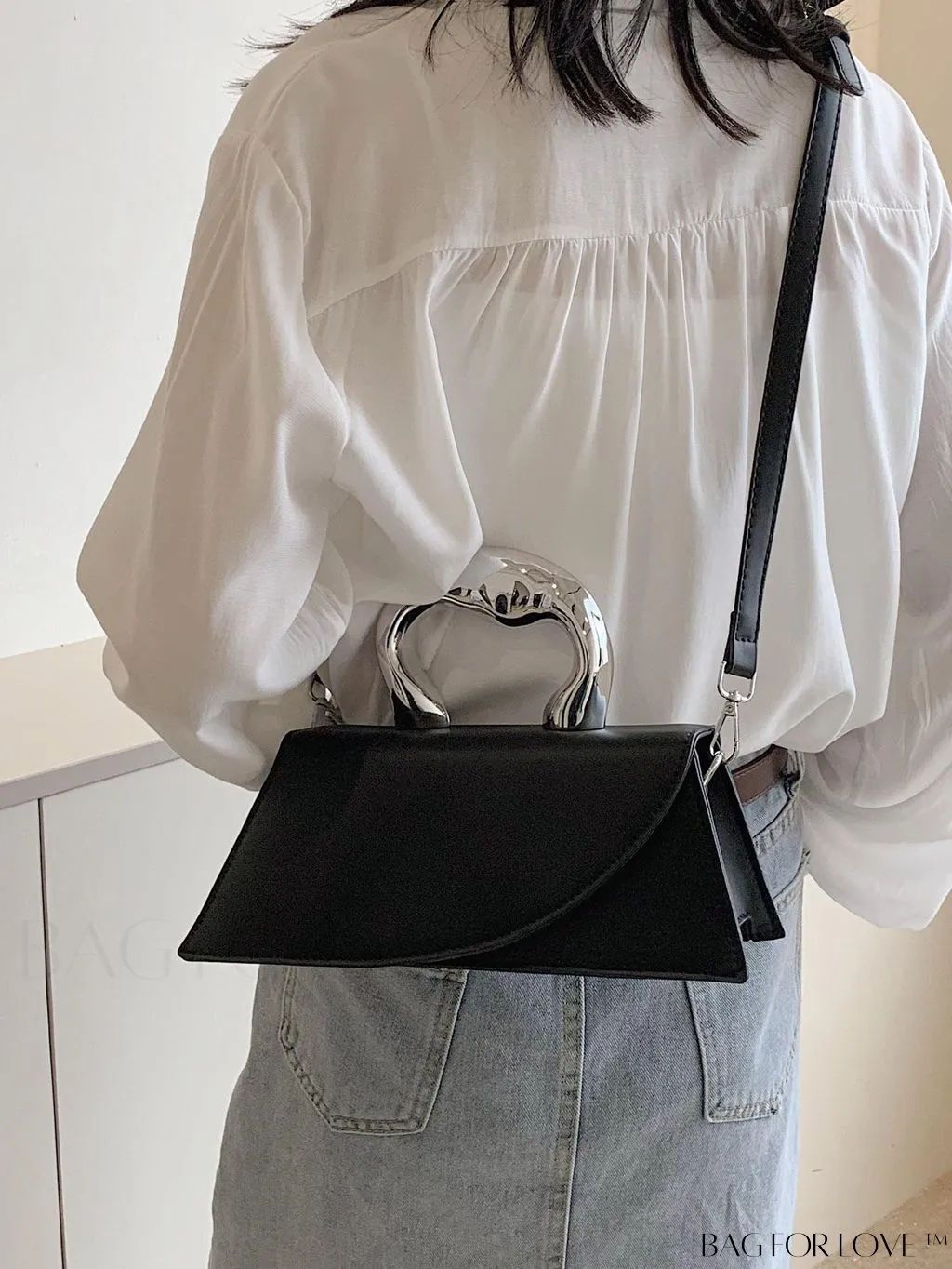 BagForLove - Medium Square Top Handle Bag - Sleek and Streamlined Design