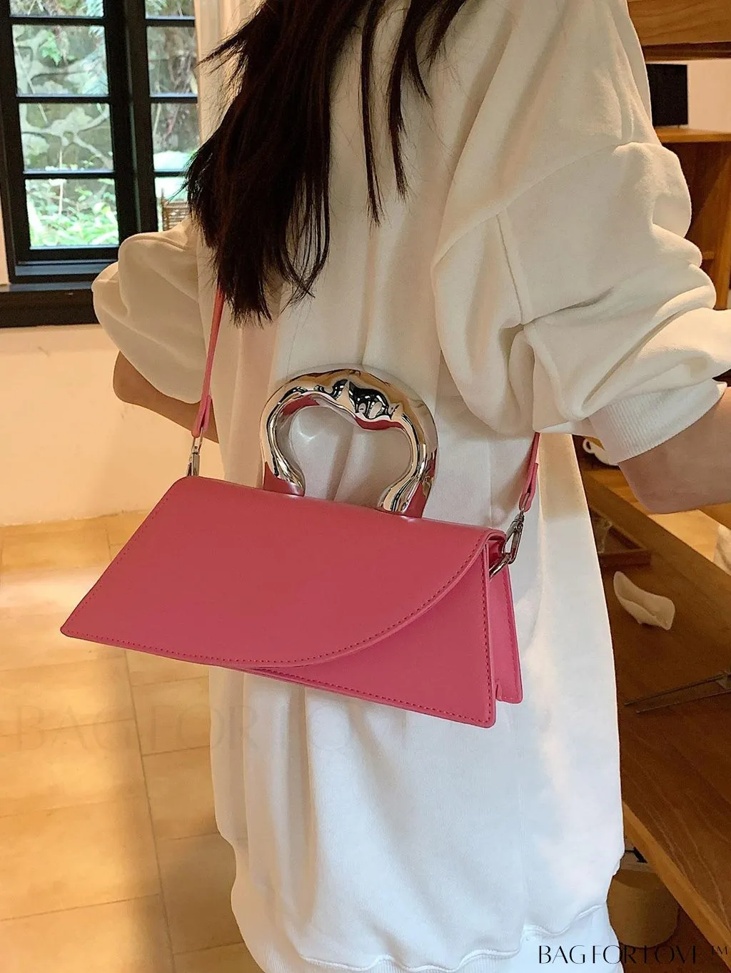 BagForLove - Medium Square Top Handle Bag - Sleek and Streamlined Design