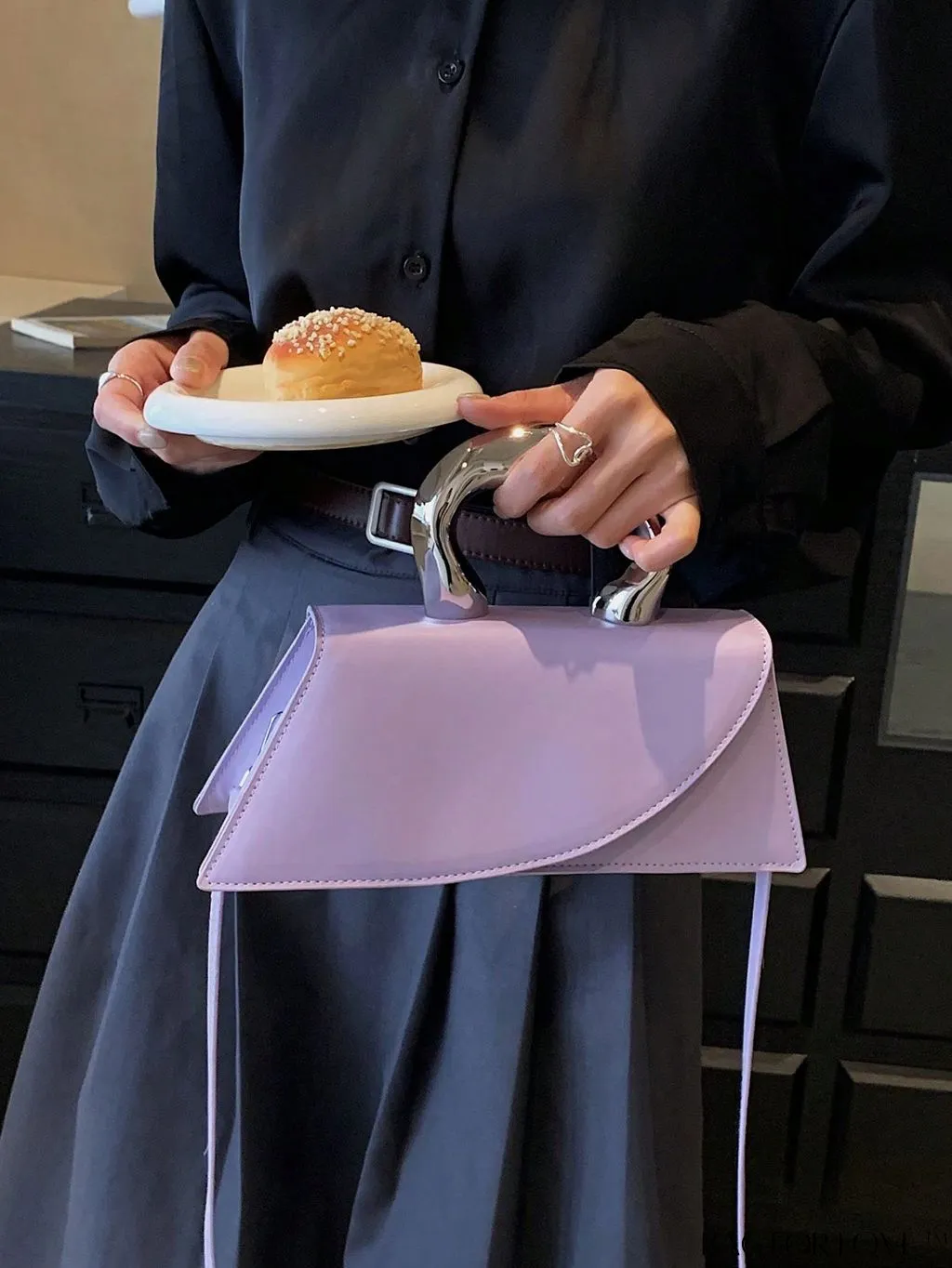 BagForLove - Medium Square Top Handle Bag - Sleek and Streamlined Design