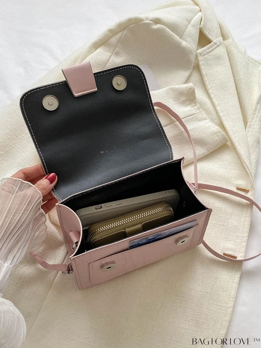 BagForLove - Mini Fashion Brand Womens Crossbody Bag: Lightweight PU Leather Handbag for Summer Travel
