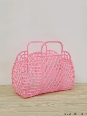 BagForLove - Portable Plastic Shower Bag with Jelly Design, Beach Basket and Organizer