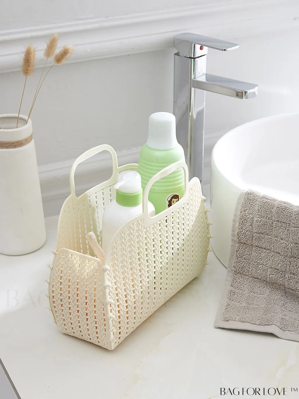 BagForLove - Portable Shower Bag with Hollow Design â Ideal for Beach, Storage, and Organization