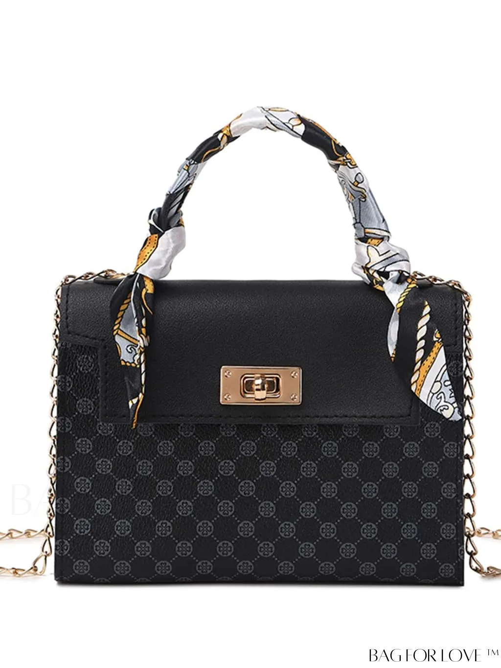 BagForLove - Silk Scarf Decor Chain Shoulder Bag - The Ultimate Fashion Handbag