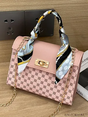 BagForLove - Silk Scarf Decor Chain Shoulder Bag - The Ultimate Fashion Handbag