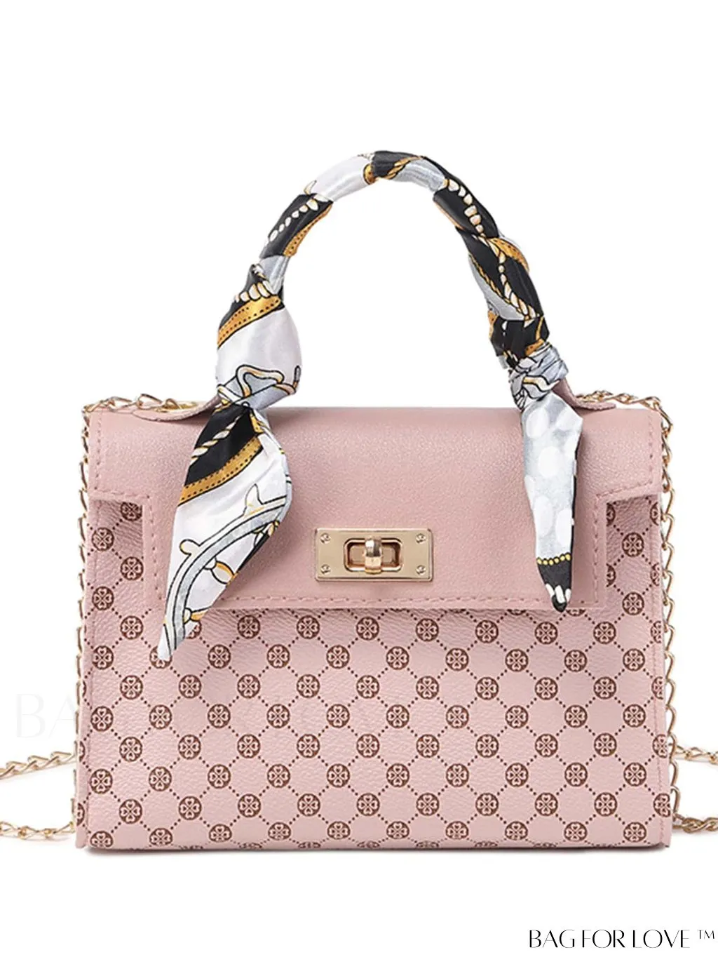 BagForLove - Silk Scarf Decor Chain Shoulder Bag - The Ultimate Fashion Handbag