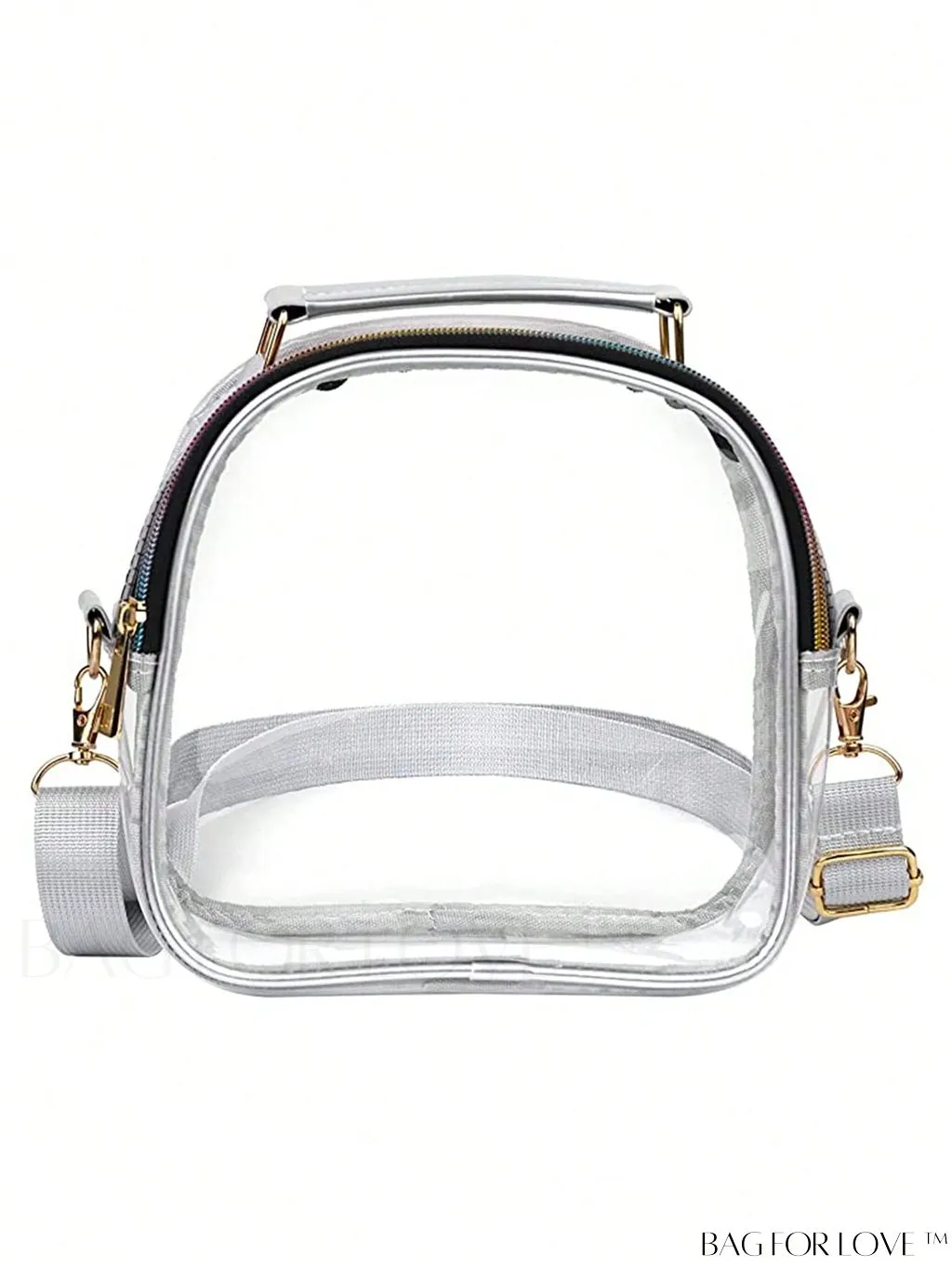 BagForLove - Stadium-Approved Clear Transparent Purse: Crossbody Bag for Women - Ideal for Concerts, Sports, Festivals