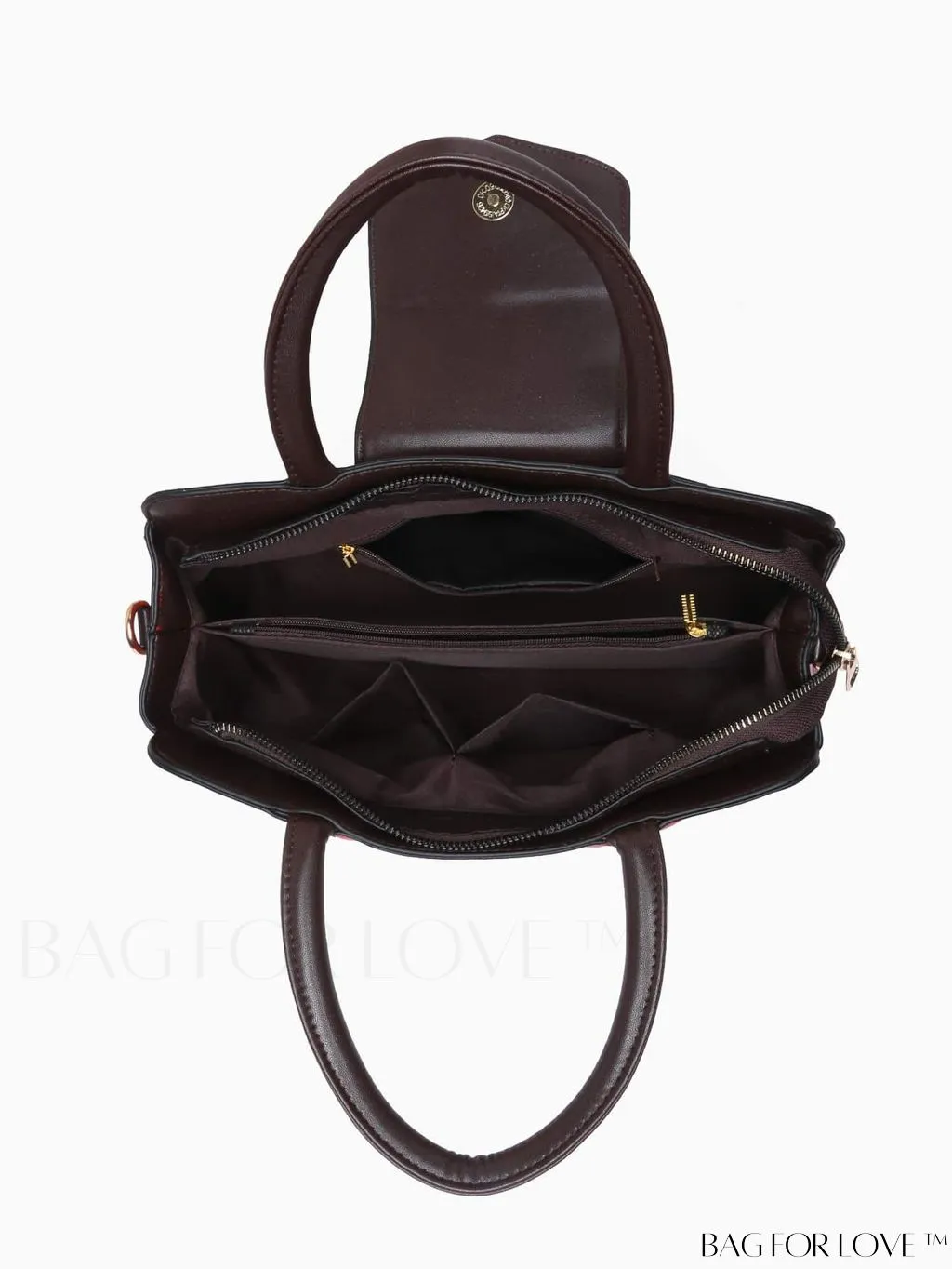 BagForLove - Stylish Color Block Womens Tote Bag in Elegant PU Leather
