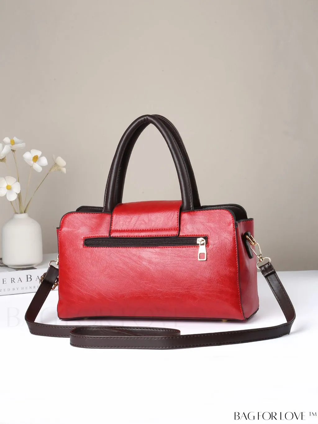 BagForLove - Stylish Color Block Womens Tote Bag in Elegant PU Leather