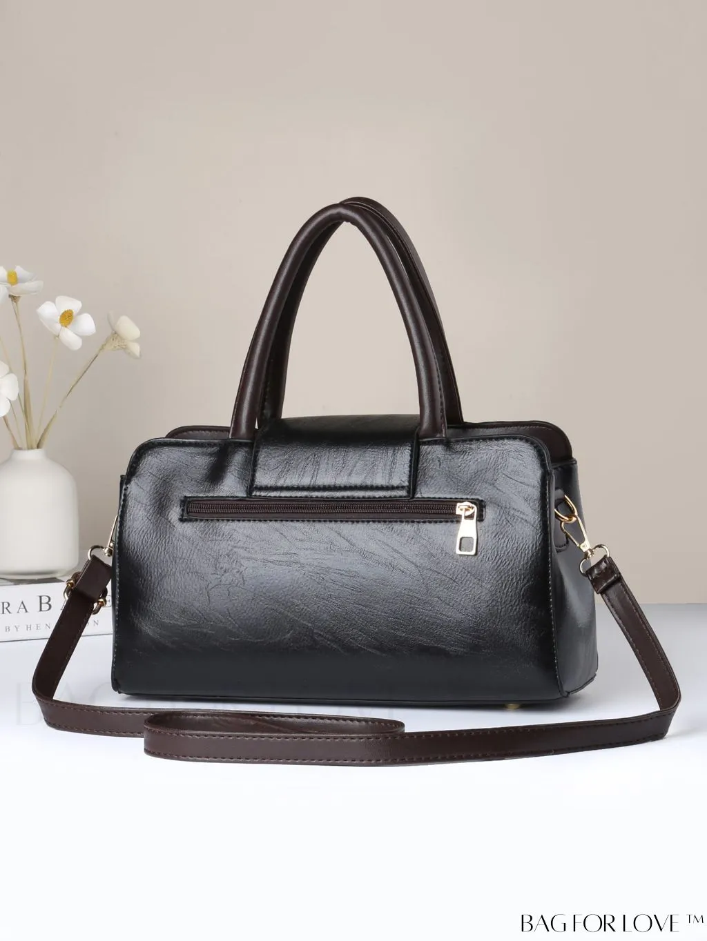BagForLove - Stylish Color Block Womens Tote Bag in Elegant PU Leather