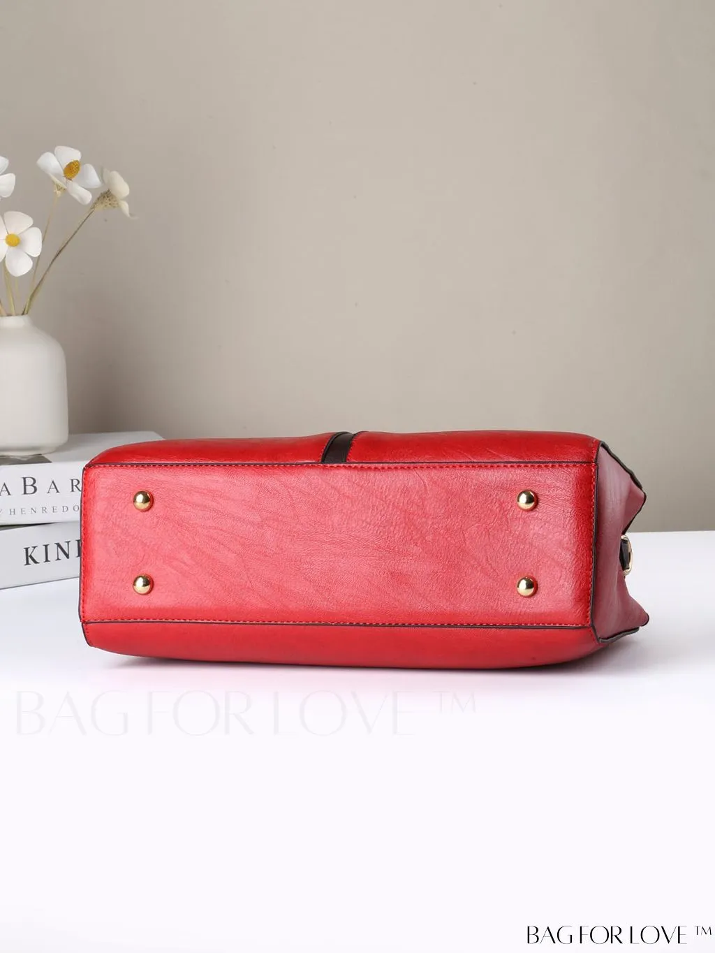 BagForLove - Stylish Color Block Womens Tote Bag in Elegant PU Leather