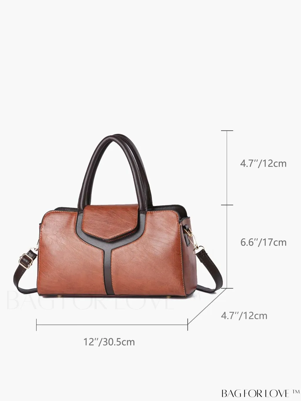 BagForLove - Stylish Color Block Womens Tote Bag in Elegant PU Leather