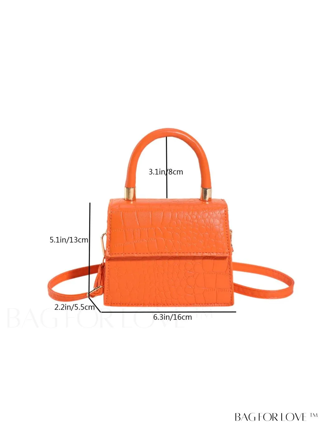 BagForLove - Stylish Compact PU Handbag with Flap Design - Mini Square