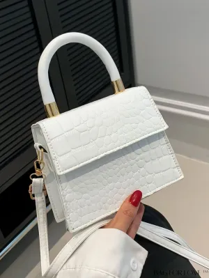 BagForLove - Stylish Compact PU Handbag with Flap Design - Mini Square