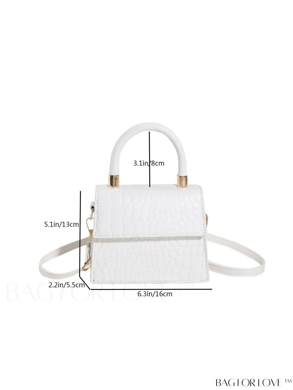 BagForLove - Stylish Compact PU Handbag with Flap Design - Mini Square