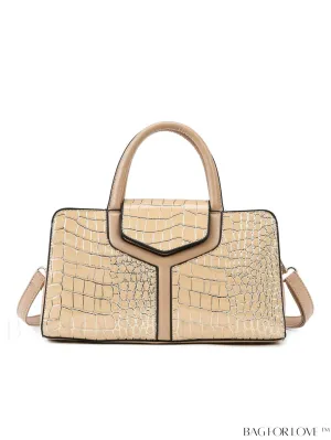 BagForLove - Stylish Crocodile Pattern Handbag: Fashionable, Spacious, and Versatile Crossbody Purse