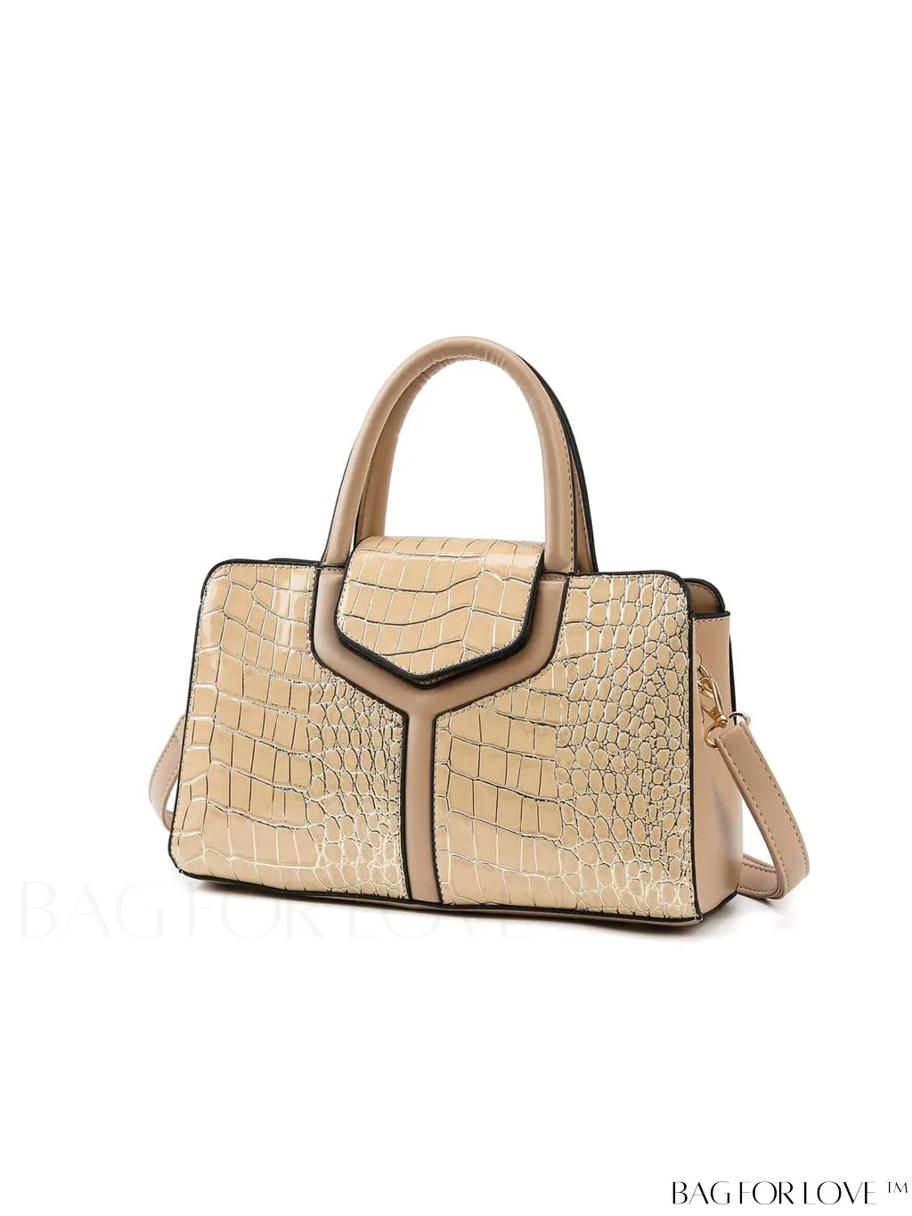 BagForLove - Stylish Crocodile Pattern Handbag: Fashionable, Spacious, and Versatile Crossbody Purse
