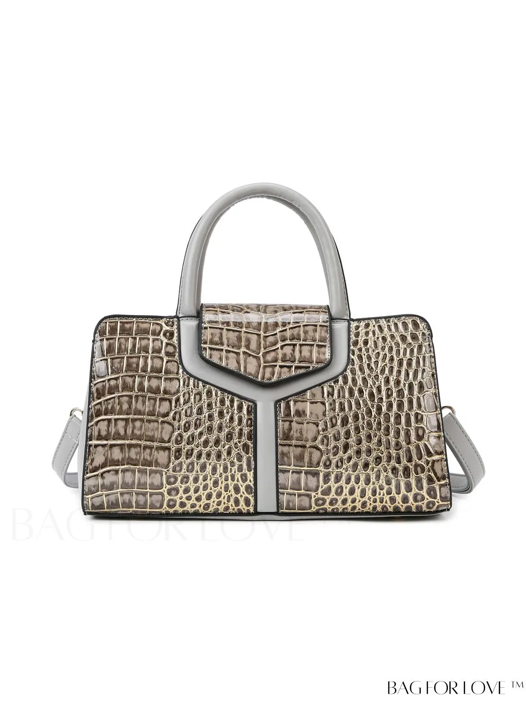 BagForLove - Stylish Crocodile Pattern Handbag: Fashionable, Spacious, and Versatile Crossbody Purse