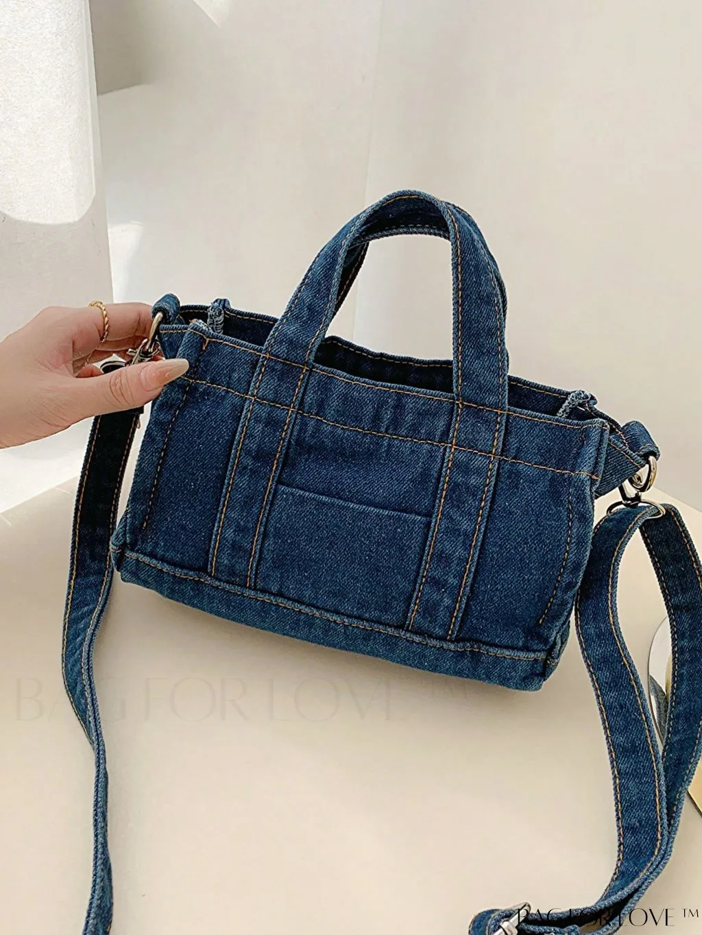 BagForLove - Stylish Denim Bag with Exquisite Stitch Detailing