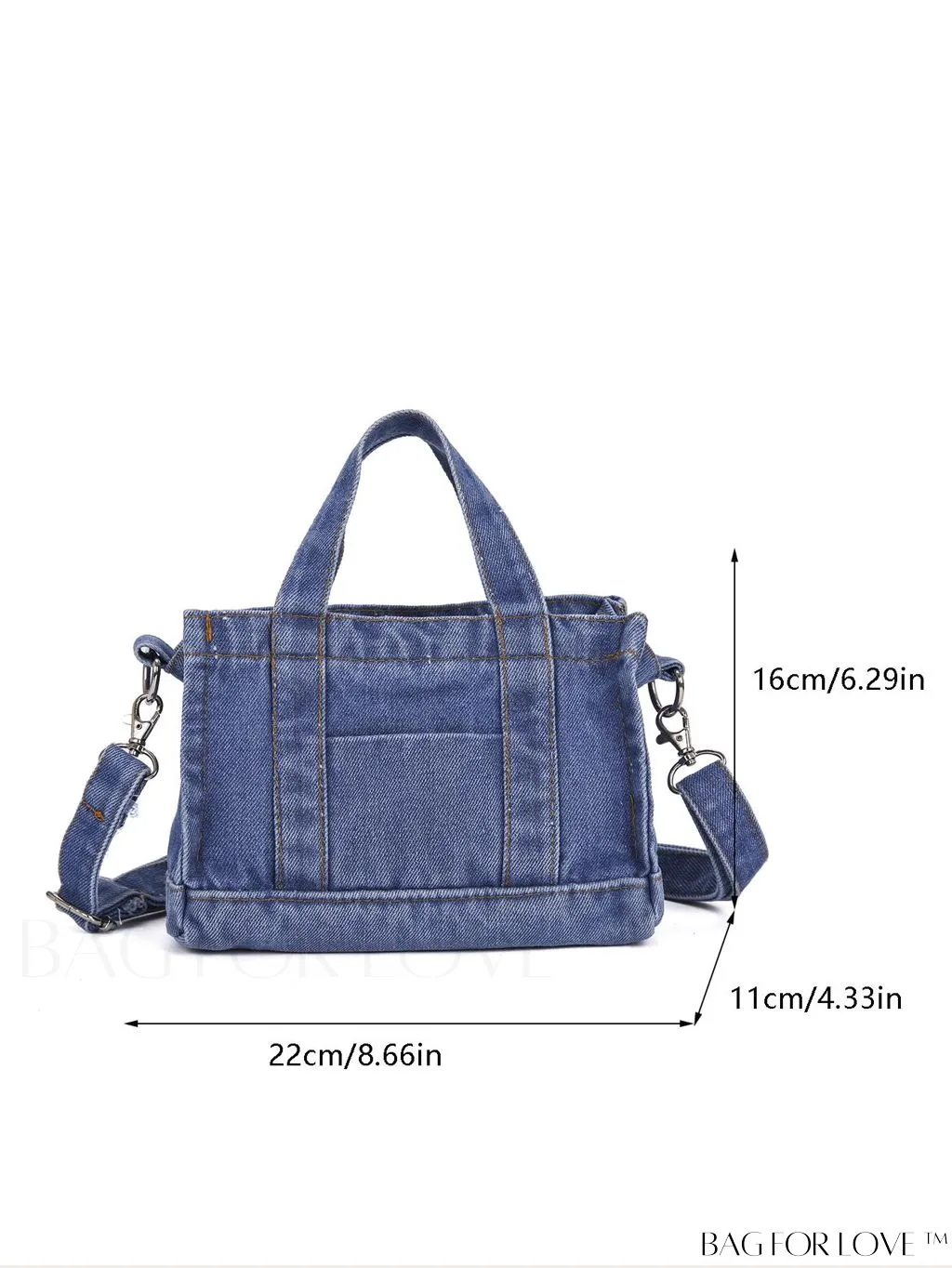 BagForLove - Stylish Denim Bag with Exquisite Stitch Detailing